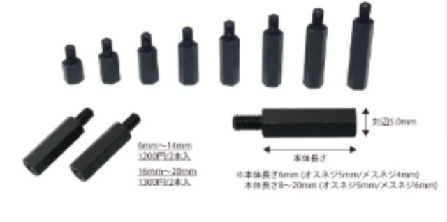 Hex Standoff Coupler, Stainless, Matte Black