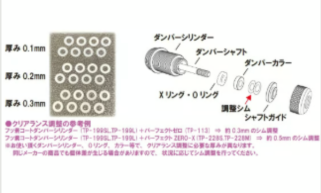 ダンパー用調整シムセット