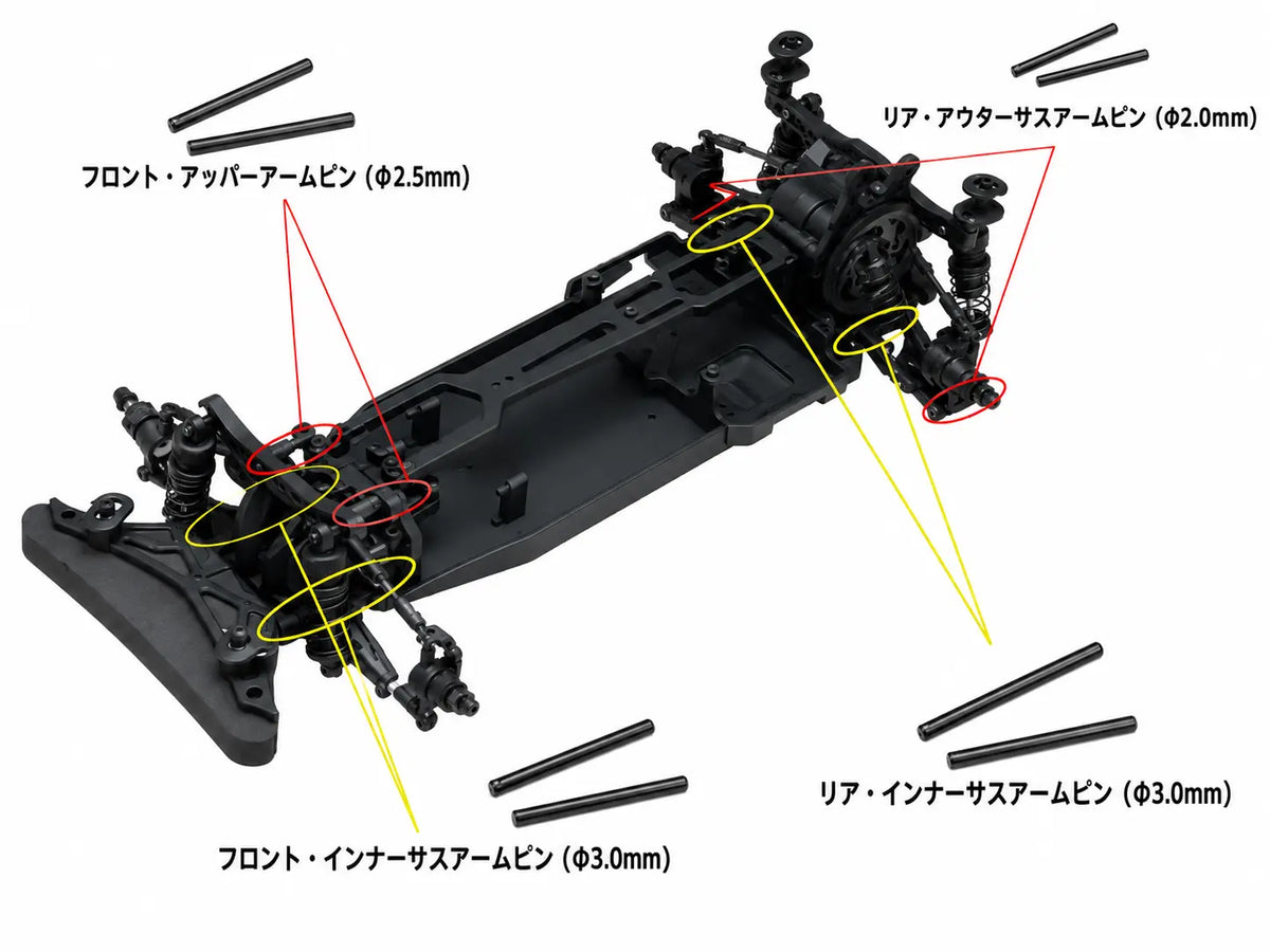 Low Friction Suspension Pins for RD/SD Series