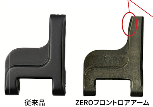 真鍮スリーブ式 広切角対応 ZEROフロントロアアーム RDX用 2本入