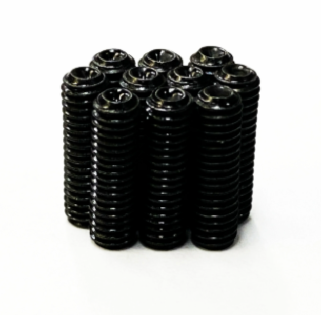 Black enamel screws