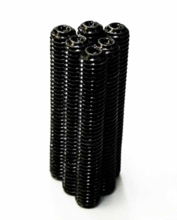 Black enamel screws